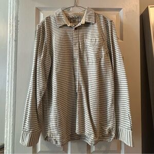Vans Cream and Black Striped Shirt